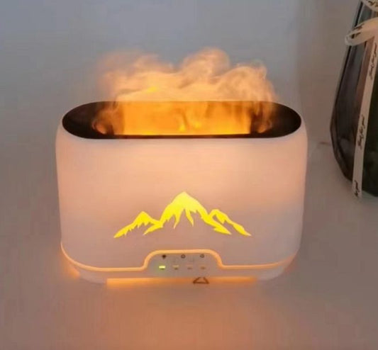 Difusor de aroma Himalayas - USB-C - Mando a distancia - Efecto llama